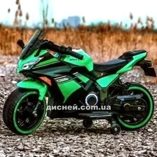 Детский мотоцикл M 4268 L-5 Kawasaki, кожаное сиденье